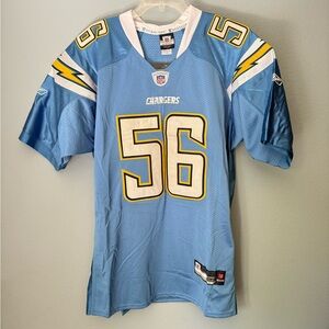 Shawn Merriman 56 San Diego Chargers Blue Reebok Sewn Jersey